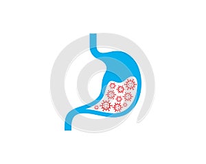 Stomach Virus logo vector template, Creative stomach logo design concepts