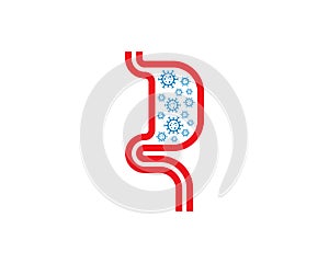 Stomach Virus logo vector template, Creative stomach logo design concepts