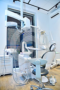 Stomatological clinic with dental chair