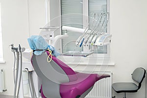 Stomatological equipment in dentistry close up