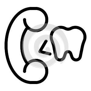 Stomatology appointment icon outline vector. Dental checkup