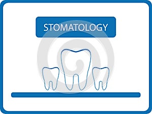 Stomatology background with tooth