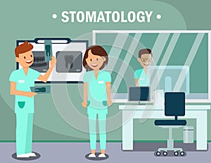 Stomatology, Dental Clinic Vector Illustration