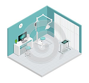 Stomatology Dentistry Isometric Composition