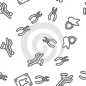 Stomatology And Dentistry Vector Seamless Pattern