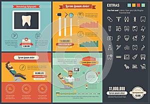 Stomatology flat design Infographic Template