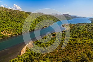 Ston channel at Peljesac peninsula