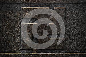 Stone adorned with the Buddhist swastika cross