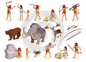 Stone Age Icons Set