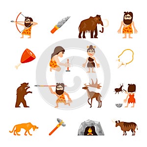 Stone Age Icons Set