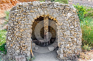 Stone-age sapiens old house on Crete island