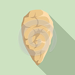 Stone age tool icon, flat style