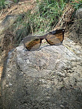 Stone Alone In Sun Light photo