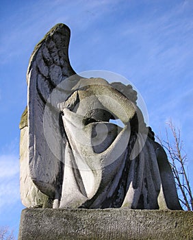 Stone Angel in a graveyard