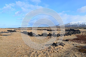 Stone Animal Penning Area in Remote Iceland photo