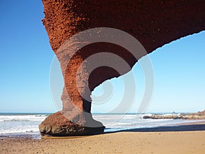 Stone arc at Legzira beach