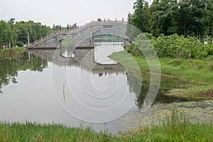 Stone arch bridge-Nanchang like Lake Wetland Park