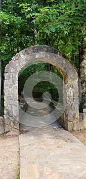 Stone Arch Constructed at Forest Entry