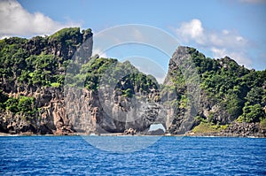 Stone arch on Fernando de Noronha, Pernambuco (Brazil)