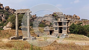 Stone Arch and Mandapam of Hidimbeswara Temple, Elusuttina Kote or Chitradurga fort