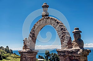 The stone arch neer Puno, Peru