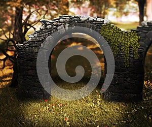 Stone Arch Premade Background