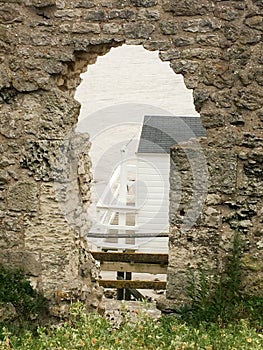 Stone arch ruin in Talmont sur gironde