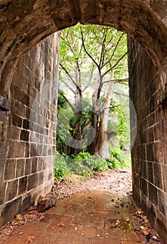 Stone arched entrance of Vasai fort