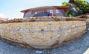 Stone architecture of the mountain village of Zheravna in Bulgaria