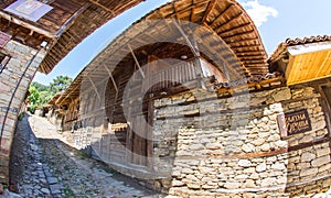 Stone architecture of the mountain village of Zheravna in Bulgaria