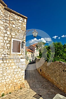 Stone architecture of Stari Grad on Hvar island photo