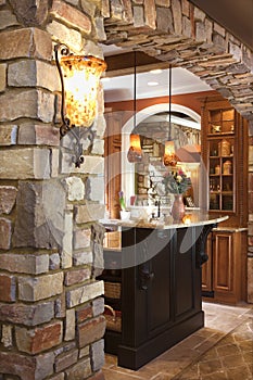 Stone Archway in Affluent Home photo