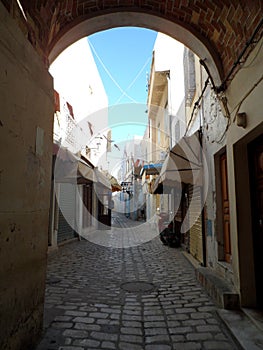 Stone Archway Alleys Inside Sousse Medina