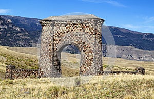 Stone Archway Entrance to Yellowstone National Park