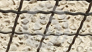 stone background, cage wire texture material architecture construction object, shadow