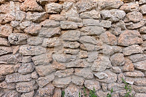 Stone background over bathed with sunset light