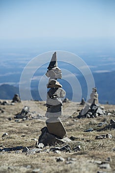 stone balance at the top of the mountain