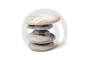 stone balance on white background