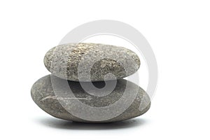 stone balance on white background