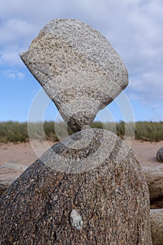 Stone balancing on stone