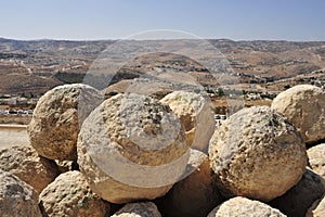Stone balls in Herodium.