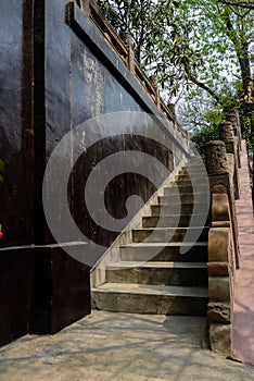 Stone balustrade and wall,Chengdu,China