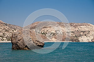 Stone on the beach of Aphrodite . Cyprus
