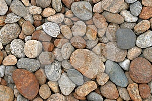 Stone beach. Background of river stones.