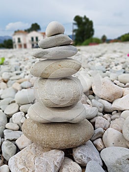 Stone beach Greece sea vasiliki balans