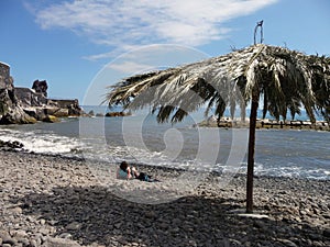 Stone beach in madeira