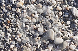 Stone beach in Mediterranean Sea, Antalya, Turkey