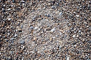 Stone beach on the shore of lake Baikal