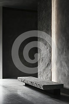 Stone Bench in Room