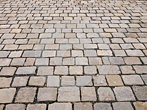 Stone block pavement